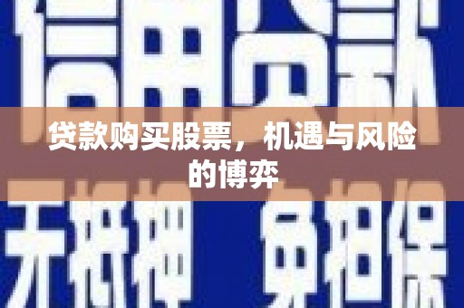 共和贷款购买股票，机遇与风险的博弈