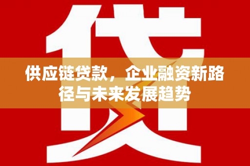 共和供应链贷款，企业融资新路径与未来发展趋势