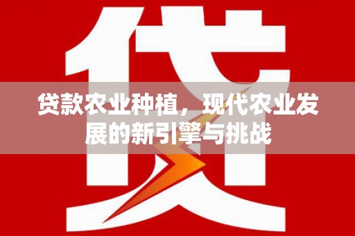 共和贷款农业种植，现代农业发展的新引擎与挑战