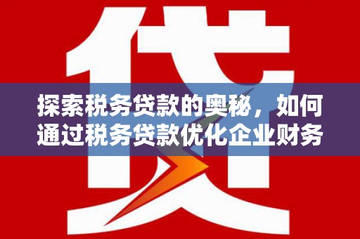 共和探索税务贷款的奥秘，如何通过税务贷款优化企业财务
