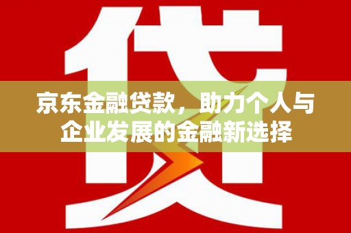 共和京东金融贷款，助力个人与企业发展的金融新选择