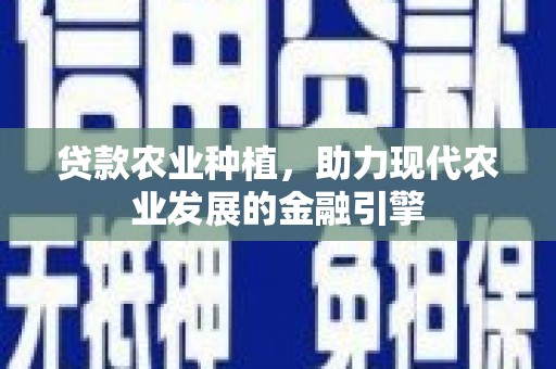 共和贷款农业种植，助力现代农业发展的金融引擎