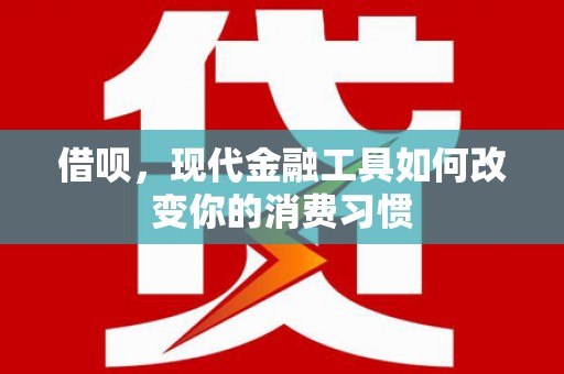 共和借呗，现代金融工具如何改变你的消费习惯