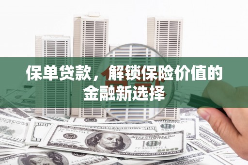 共和保单贷款，解锁保险价值的金融新选择