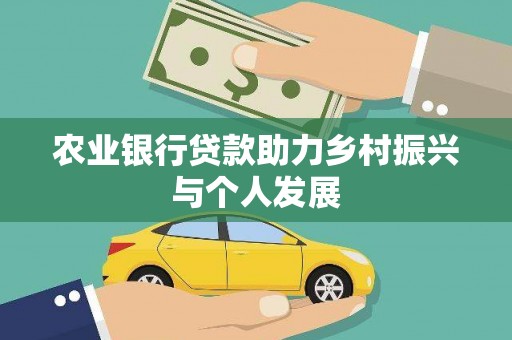 共和农业银行贷款助力乡村振兴与个人发展