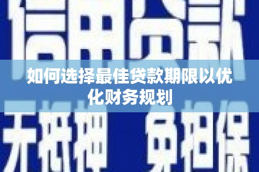 共和如何选择最佳贷款期限以优化财务规划