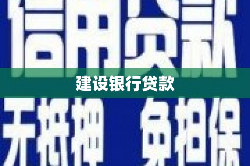 共和建设银行贷款