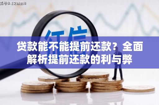 共和贷款能不能提前还款？全面解析提前还款的利与弊