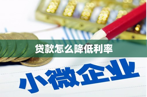 共和贷款怎么降低利率