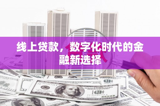 共和线上贷款，数字化时代的金融新选择