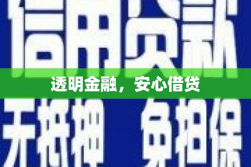 共和透明金融，安心借贷