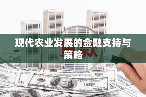 共和现代农业发展的金融支持与策略