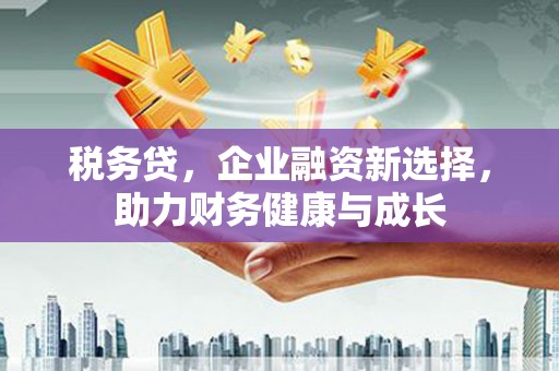共和税务贷，企业融资新选择，助力财务健康与成长